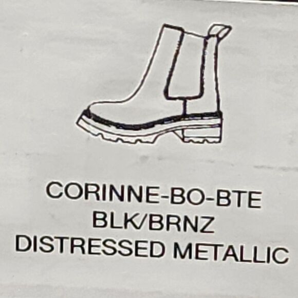 Lauren‎ Ralph Lauren Corinne Leather Chelsea Boots Pull On Black Bronze Size 9.5 - Picture 8 of 10